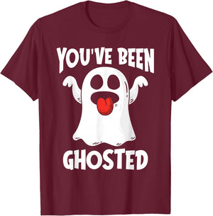 You've Been Ghosted Funny Ghost Pun Halloween Humor Costume T-Shirt - T-Shirt | Maroon