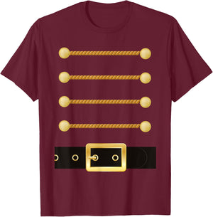 Nutcracker Character Soldier Costume Uniform Funny Christmas T-Shirt - T-Shirt | Maroon