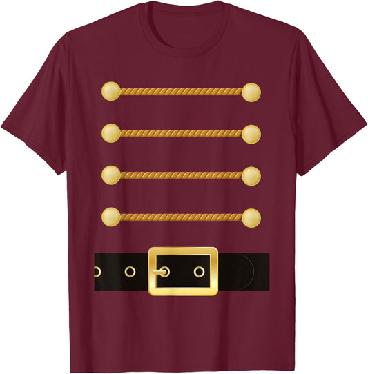 Nutcracker Character Soldier Costume Uniform Funny Christmas T-Shirt - T-Shirt | Maroon