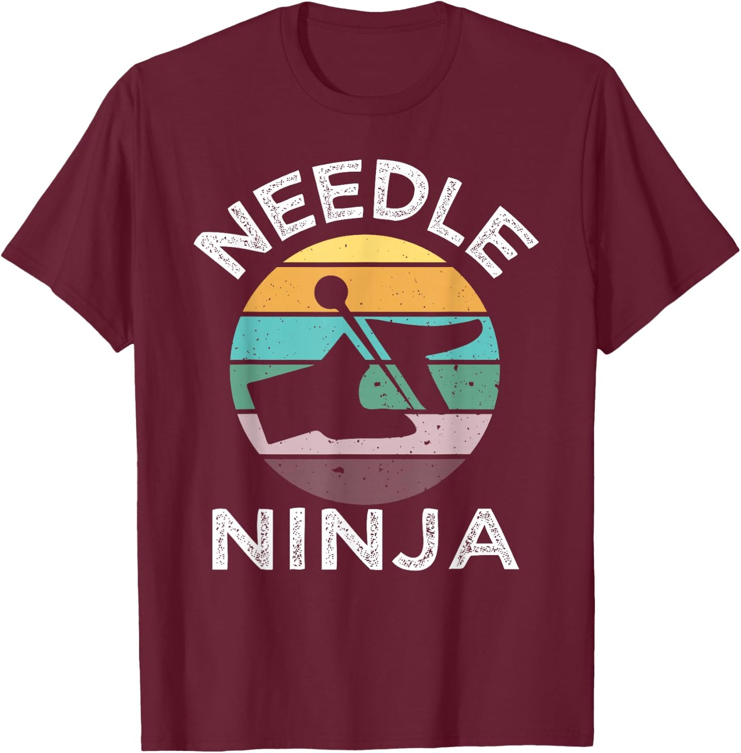 Needle Ninja Acupuncture Vintage Acupuncturist Idea T-Shirt - T-Shirt | Maroon