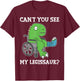 Dino Funny Get Well Broken Leg Gift Dinosaur with a Cast Small T-Shirt - T-Shirt | Maroon