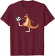 Soccer Player Kangaroo Australian Outback T-Shirt - T-Shirt | Maroon