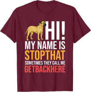 English Mastiff Dog Gift Puppies Owner Lover Women Girls Kids T-Shirt - T-Shirt | Maroon