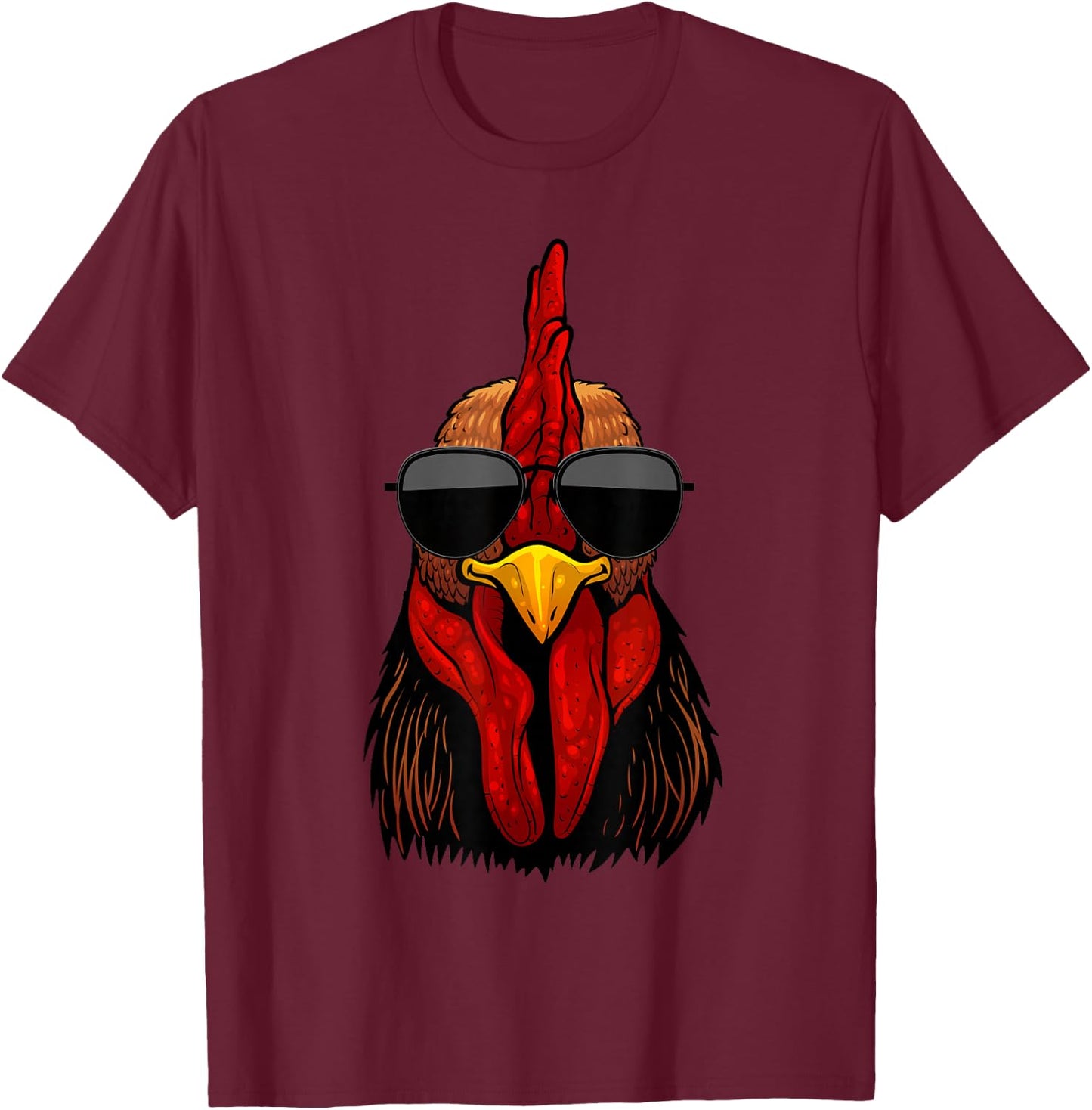 Cool Rooster Design Women Kids Chicken Rooster Lover T-Shirt - T-Shirt | Maroon