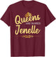 Queens Are Named JENELLE Personalized Funny Birthday Gift T-Shirt - T-Shirt | Maroon