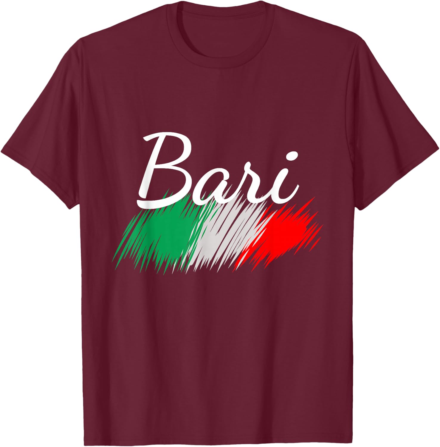 Bari Italy Flag Italia Souvenir Matching Italian T-Shirt - T-Shirt | Maroon