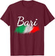 Bari Italy Flag Italia Souvenir Matching Italian T-Shirt - T-Shirt | Maroon