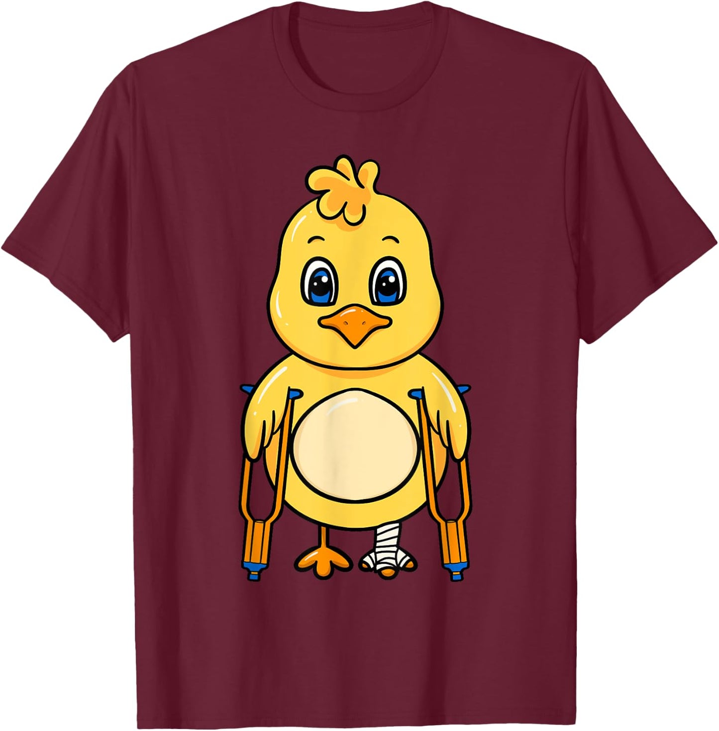 Chicken Broken Bones Foot Leg Injury Recovery Rehab Gift T-Shirt - T-Shirt | Maroon