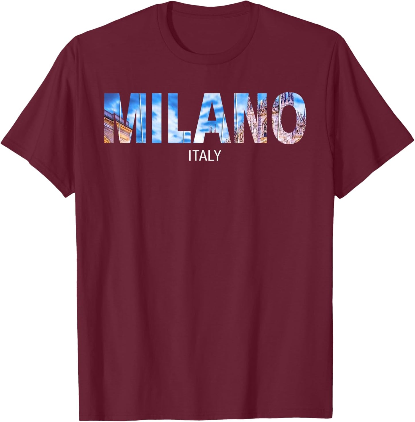 Milano Shirts Men Milano Italy Souvenirs Gifts T-Shirt - T-Shirt | Maroon