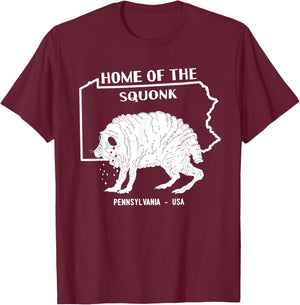 Home of the Squonk Cryptid Monster Sad Emo USA Pennsylvania T-Shirt - T-Shirt | Maroon