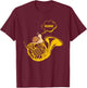 French Horn Snail Mama Funny French Horn Music Player T-Shirt - T-Shirt | Maroon
