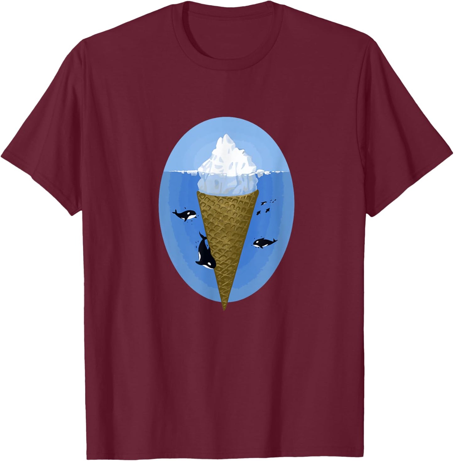 Ice cream cone Iceberg cute funny Women Kids T-Shirt - T-Shirt | Maroon