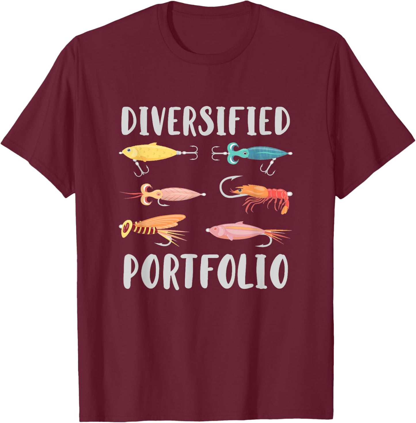 Diversified Portfolio Fishing T-Shirt - T-Shirt | Maroon