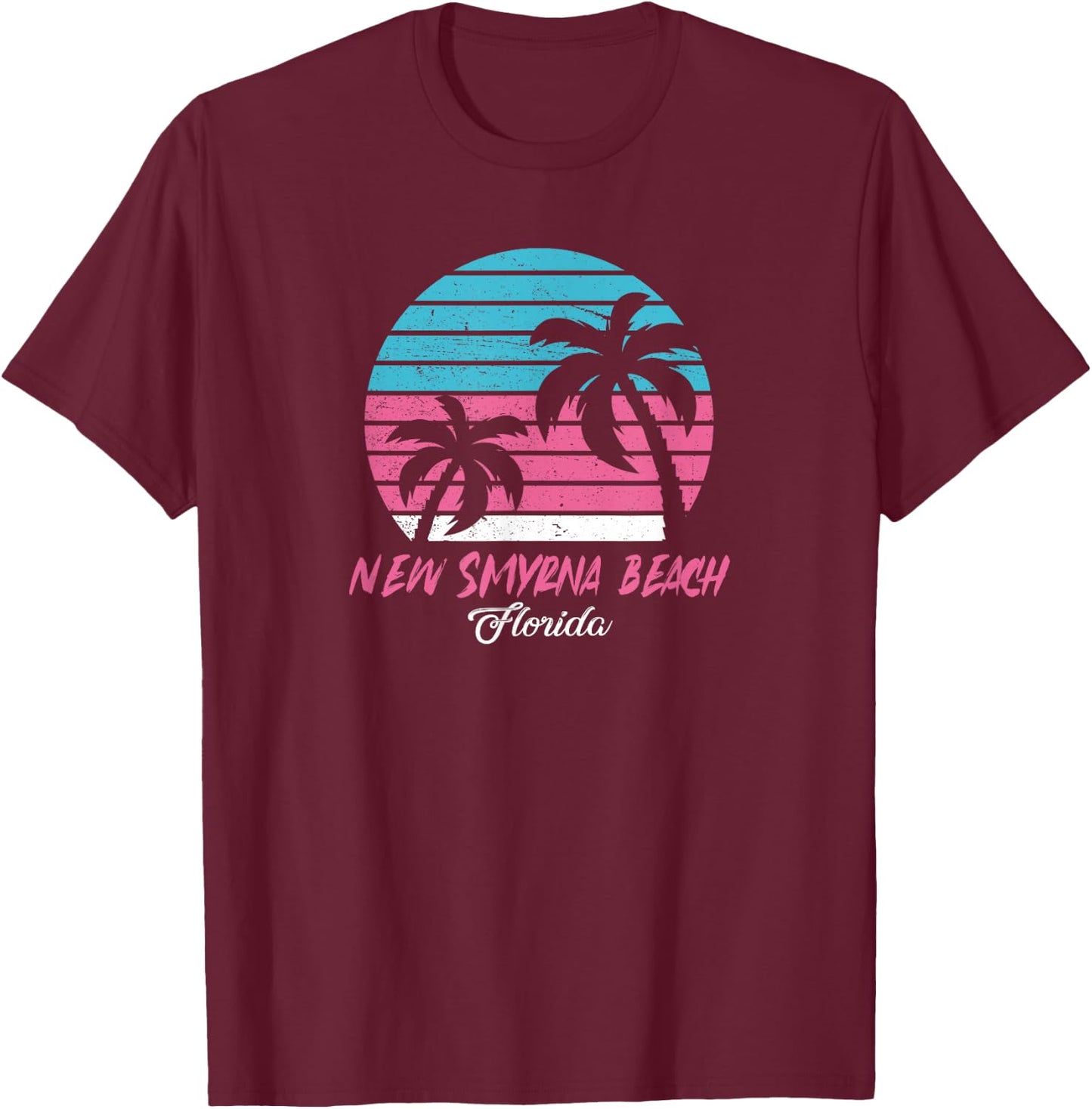 New Smyrna Beach Souvenir - Florida Reminder Men Women T-Shirt - T-Shirt | Maroon