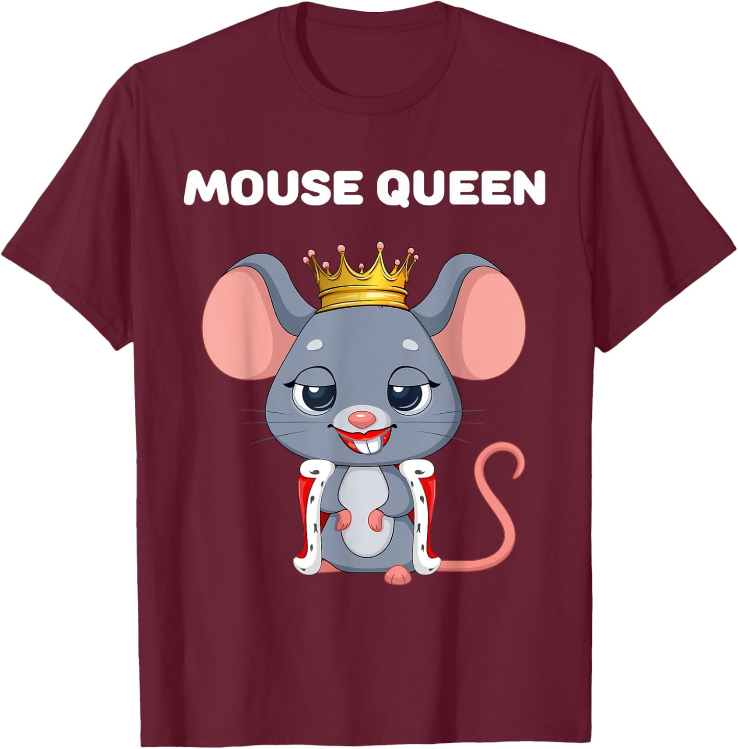 Queen Mouse | & Girls T-Shirt - T-Shirt | Maroon