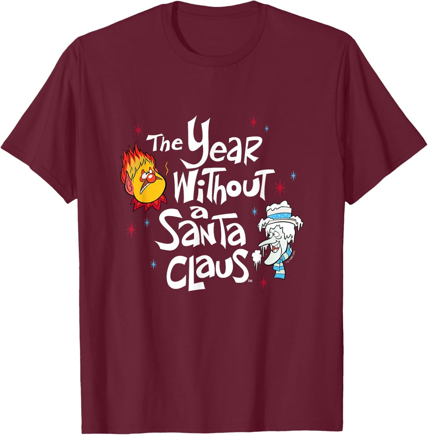 The Year Without Santa Claus - Heat Miser and Snow Miser T-Shirt - T-Shirt | Maroon