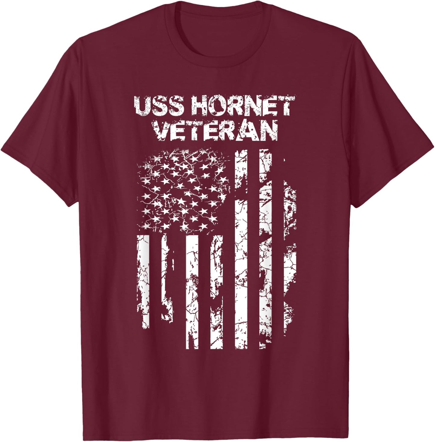 USS Hornet Veteran Military T-Shirt - T-Shirt | Maroon