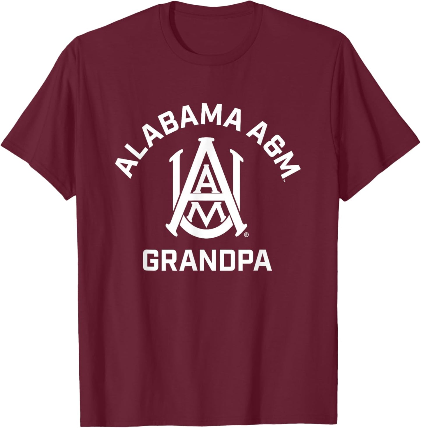 Alabama A&M University Bulldogs Arched Grandpa T-Shirt - T-Shirt | Maroon