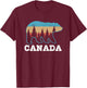 Canada Vintage Grizzly Bear Nature Souvenir Gift T-Shirt - T-Shirt | Maroon