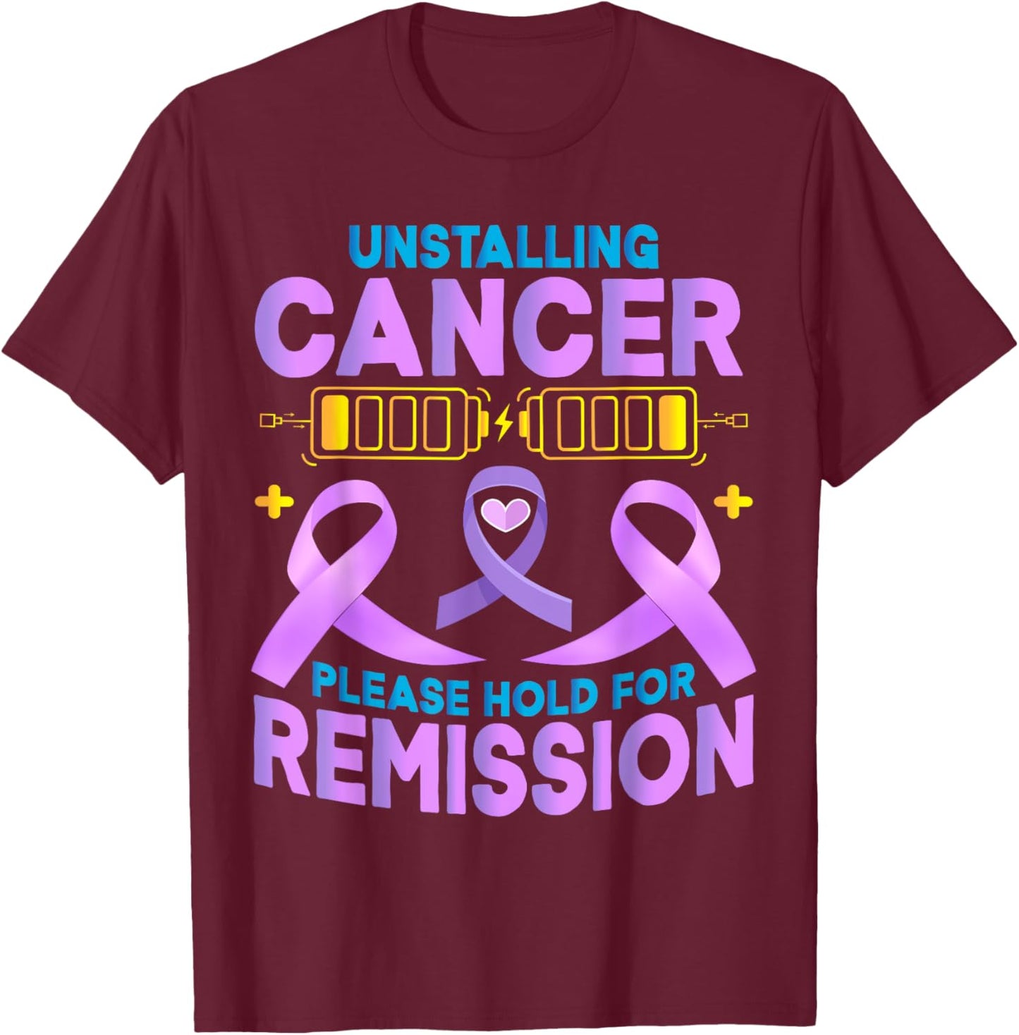 Chemo Uninstalling Cancer Chemotherapy T-Shirt - T-Shirt | Maroon