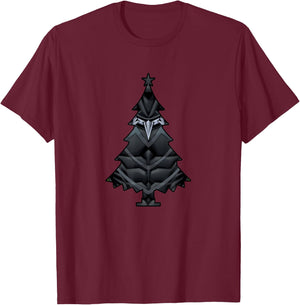 Marvel Christmas Avengers Black Panther Tree T-Shirt - T-Shirt | Maroon