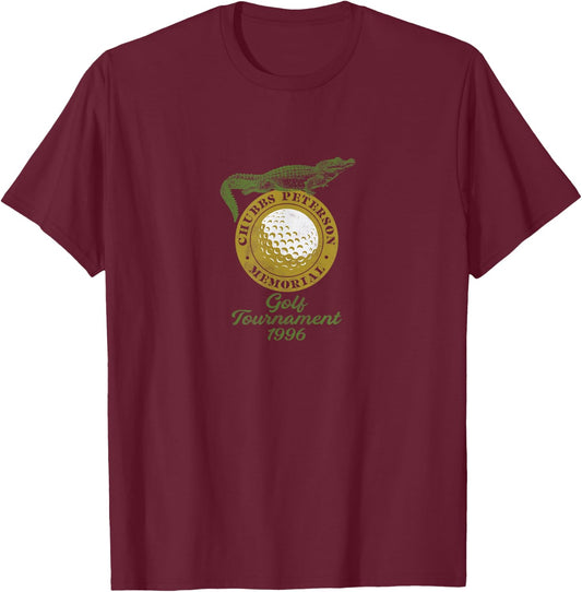 Chubbs Peterson Memorial Golf Tournament [distressed] T-Shirt - T-Shirt | Maroon