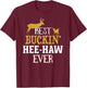 Hee Haw Hunting Design - Buck Hunting Gifts for Dad Grandpa T-Shirt - T-Shirt | Maroon