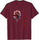 Japanese Tokyo Rose Inscription T-Shirt - T-Shirt | Maroon