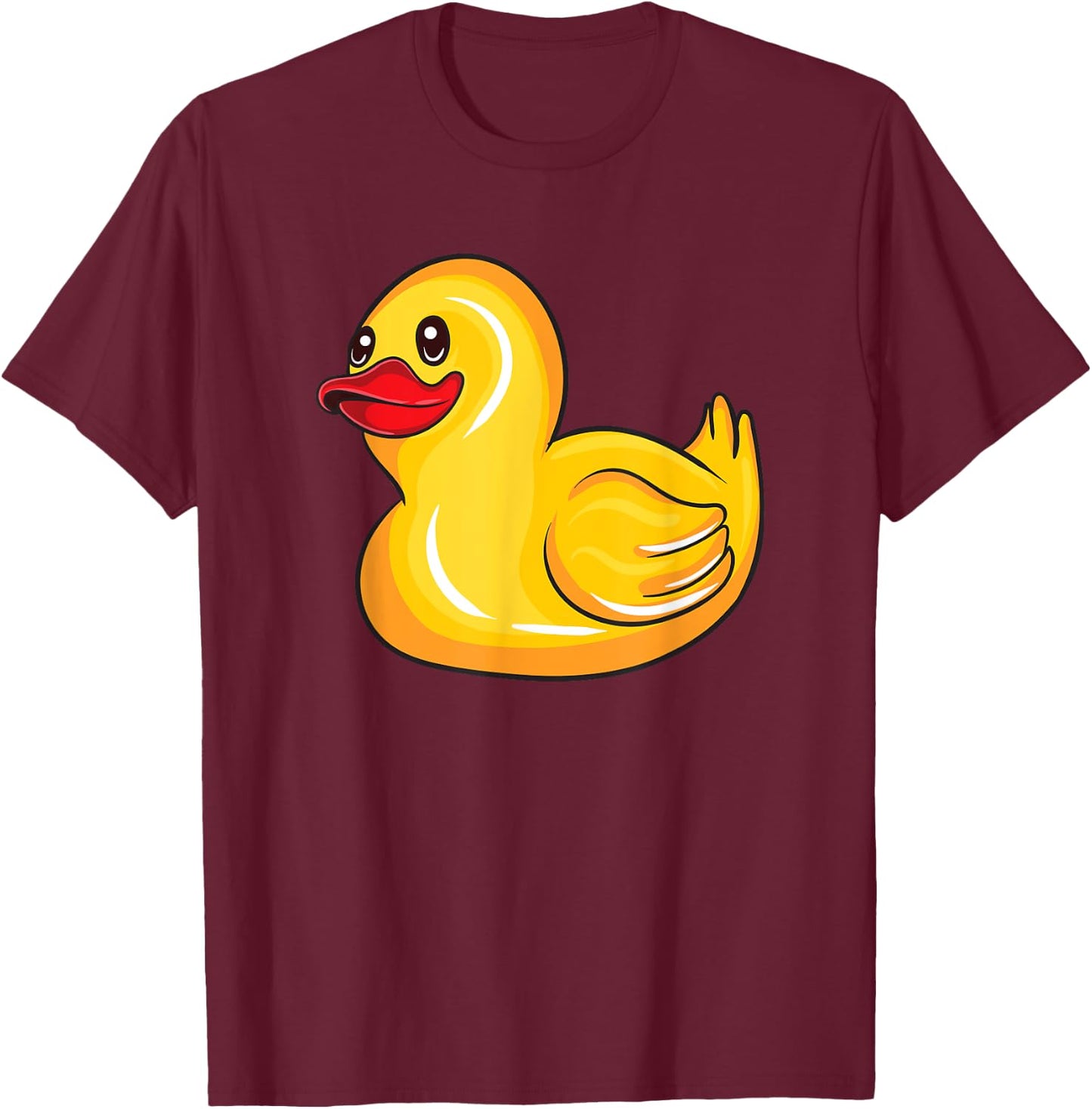 Cute Rubber Duck Gift Toddlers Men Women Funny Duckling T-Shirt - T-Shirt | Maroon