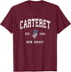 Carteret New Jersey NJ Vintage American Flag Sports Design T-Shirt - T-Shirt | Maroon