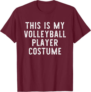 This Is My Volleyball Player Costume Halloween Simple Kids T-Shirt - T-Shirt | Maroon