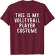 This Is My Volleyball Player Costume Halloween Simple Kids T-Shirt - T-Shirt | Maroon