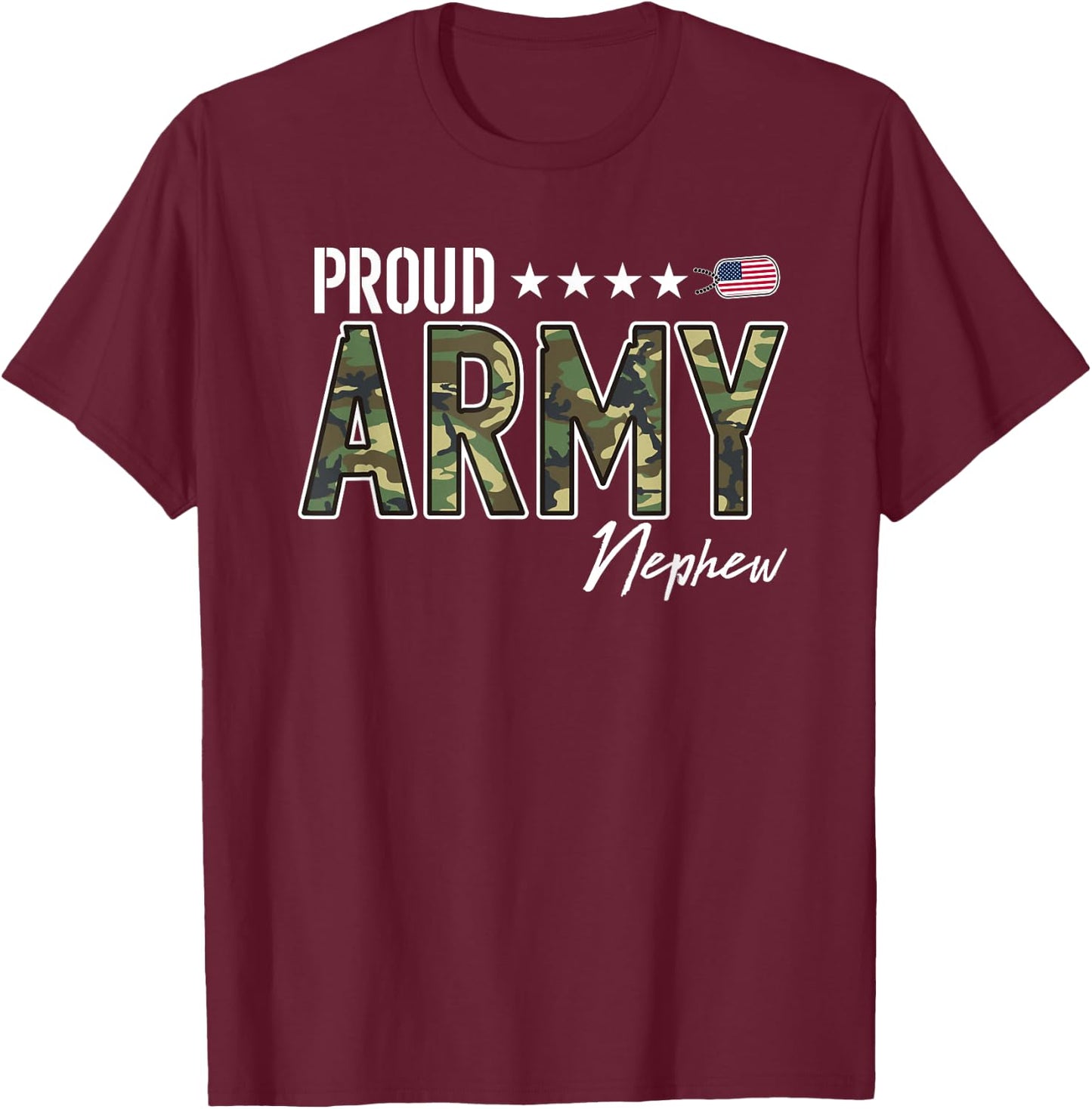 OCP Proud Army Nephew T-Shirt - T-Shirt | Maroon