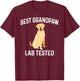 Funny Best Grandpaw Lab Tested Labrador Retriever Joke Dog Men T-Shirt - T-Shirt | Maroon