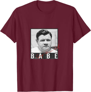 Baseball_Babe Ruth_001 T-Shirt - T-Shirt | Maroon