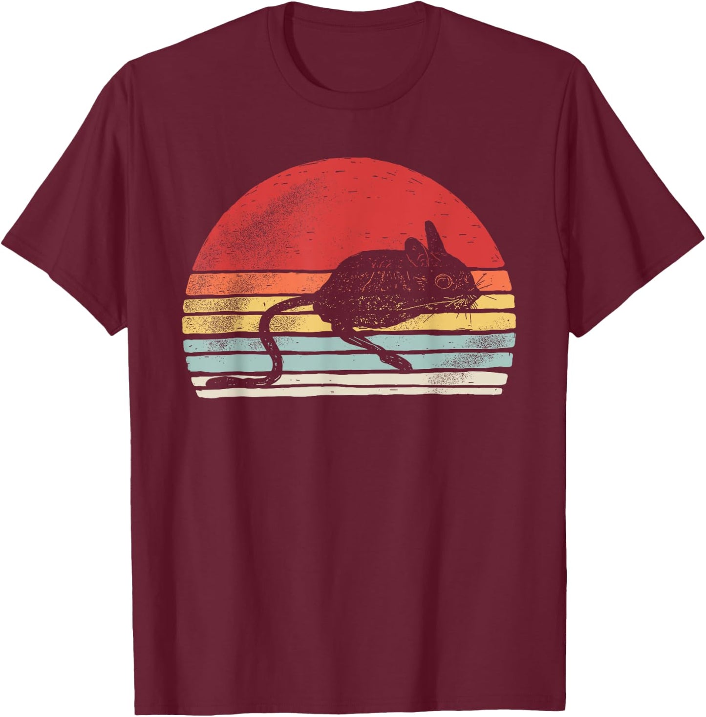 Vintage Retro Jerboa T-Shirt - T-Shirt | Maroon