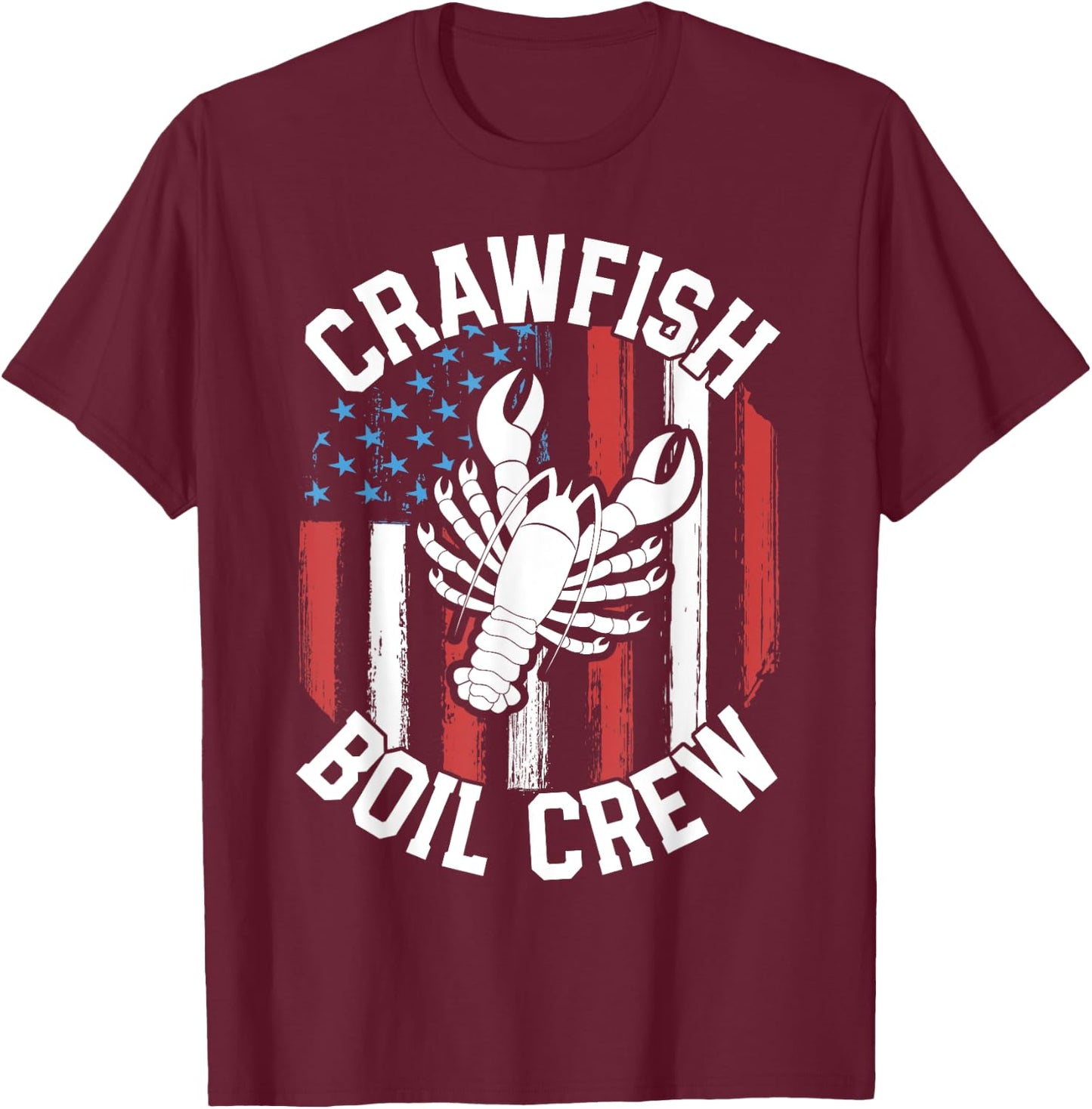 Crawfish Boil Crew Funny Cajun Shirts Mardi Gras T-Shirt - T-Shirt | Maroon