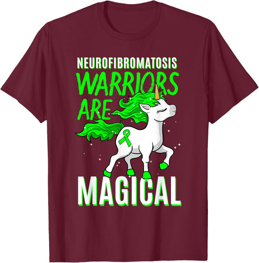 Neurofibromatosis Awareness NF Unicorn Schwannomatosis Gift T-Shirt - T-Shirt | Maroon