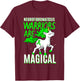 Neurofibromatosis Awareness NF Unicorn Schwannomatosis Gift T-Shirt - T-Shirt | Maroon