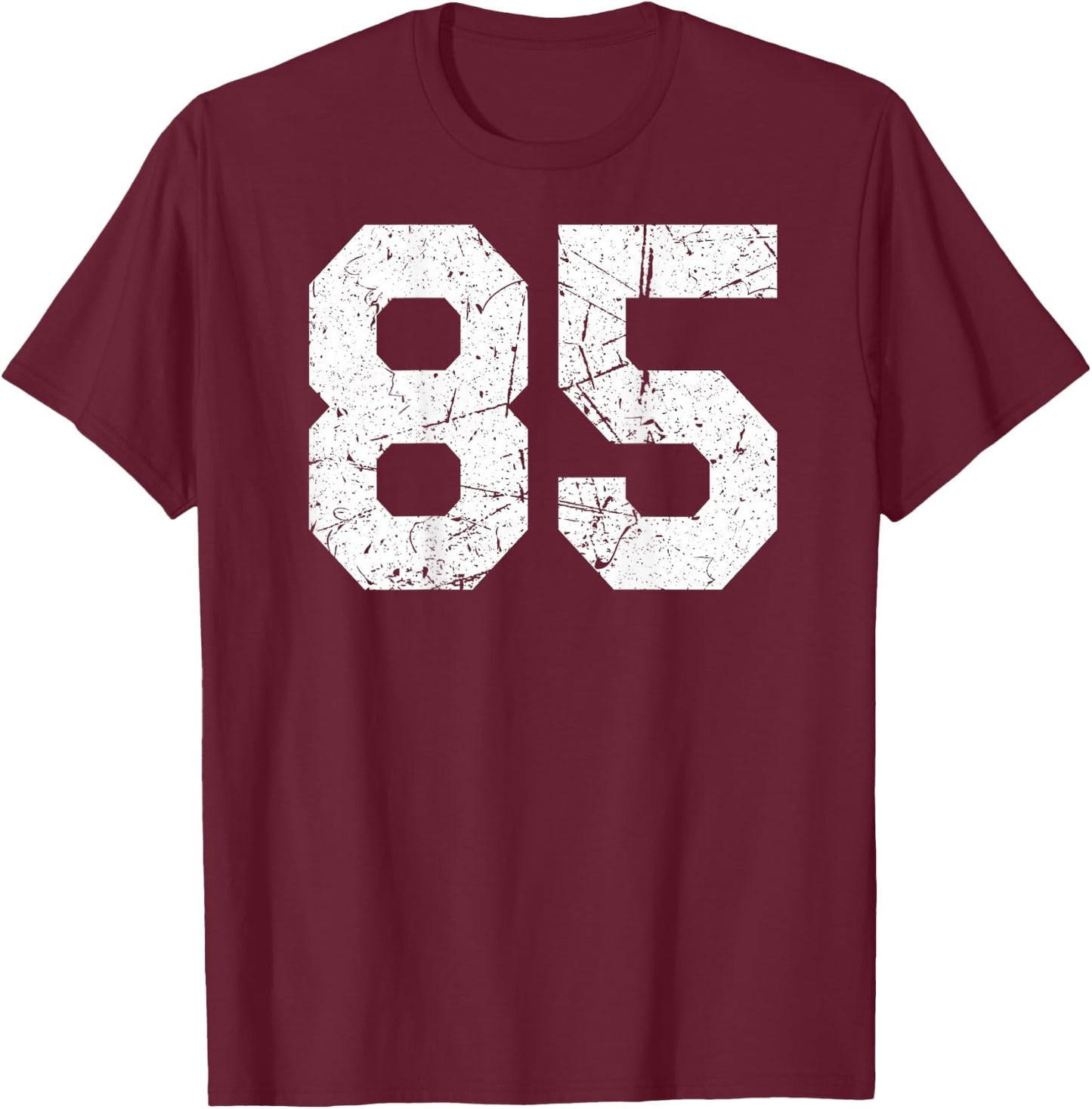 #85 Jersey Uniform Varsity Sports Number, 85th T-Shirt - T-Shirt | Maroon