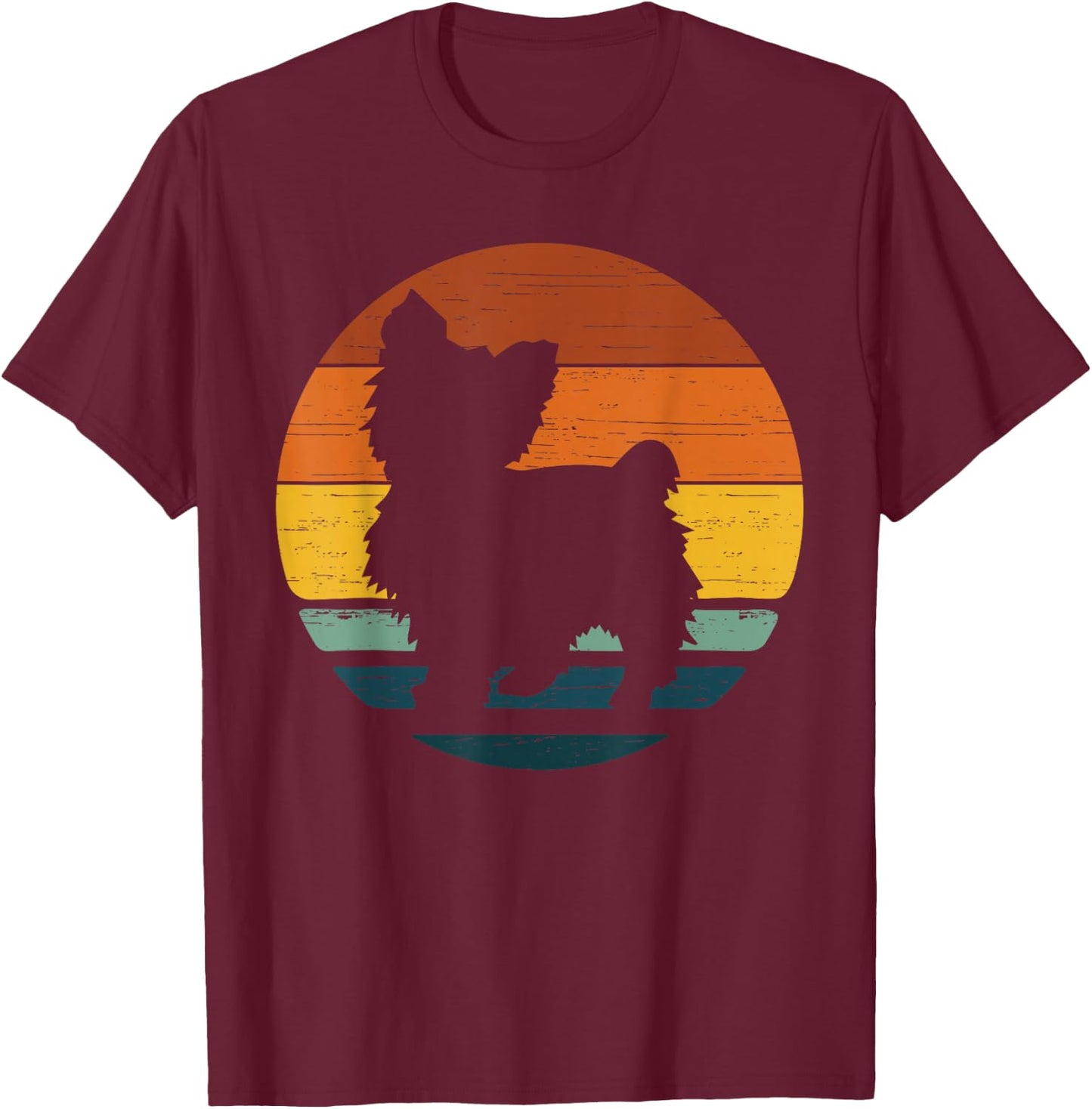 Chorkie Vintage Retro Mom Dad Dog Gift T-Shirt - T-Shirt | Maroon