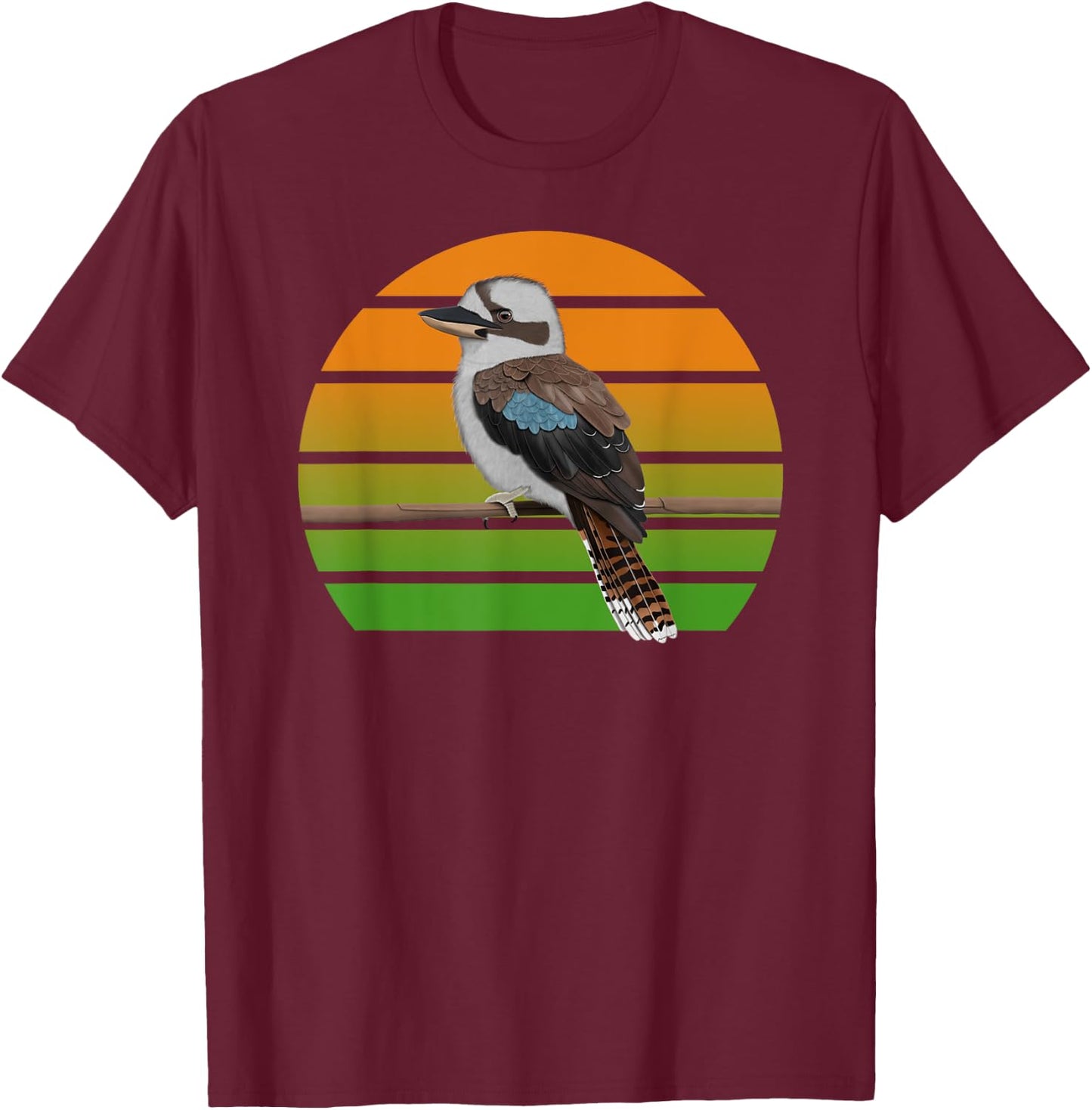 Kookaburra Bird Birder Birdlover Birdwatcher Animal T-Shirt - T-Shirt | Maroon