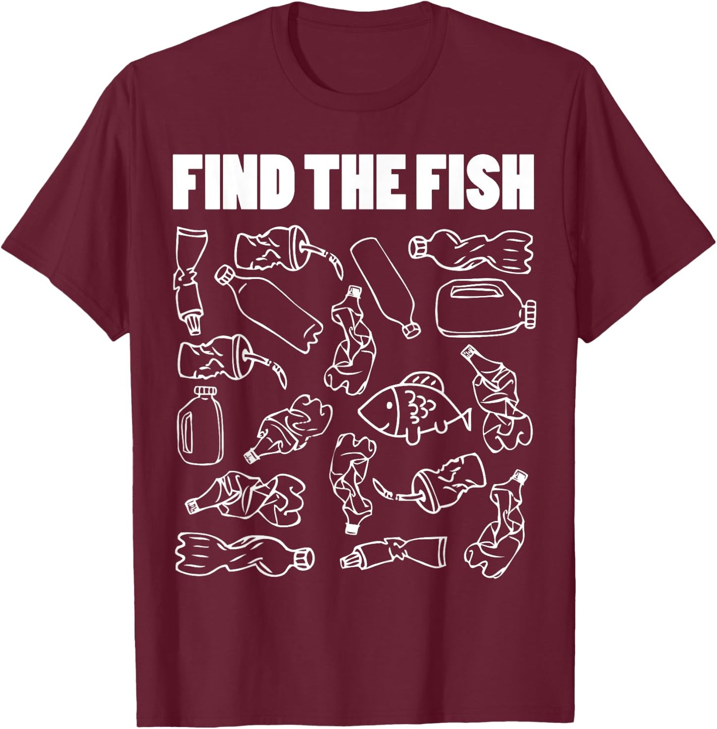 Environment Less Plastic Pollution Cool Earth Day Lover Gift T-Shirt - T-Shirt | Maroon