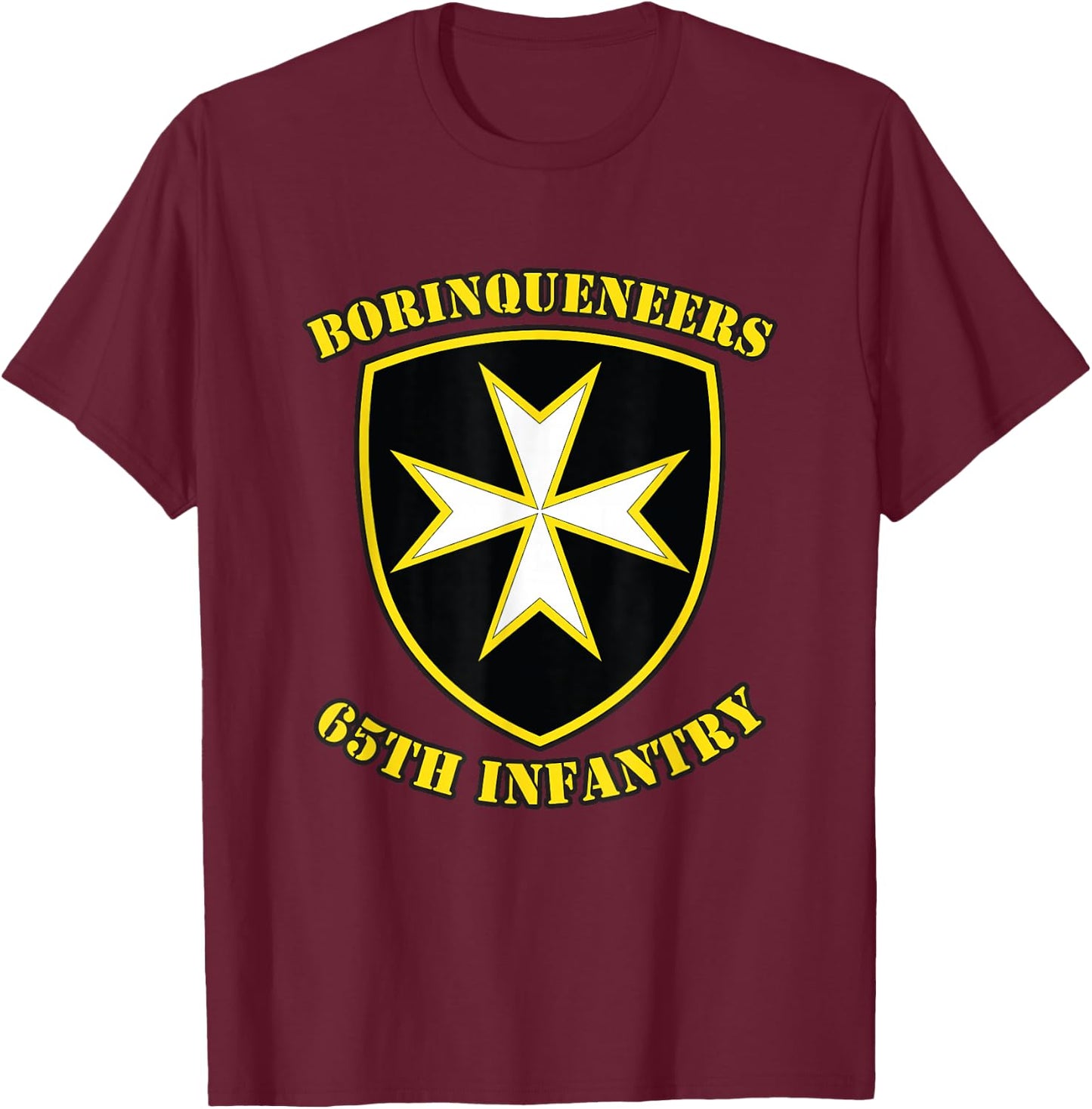 Borinqueneers 65th Infantry T-Shirt - T-Shirt | Maroon