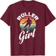 Funny Roller Girl Skating Derby 70's 80's Retro Skater Gifts T-Shirt - T-Shirt | Maroon