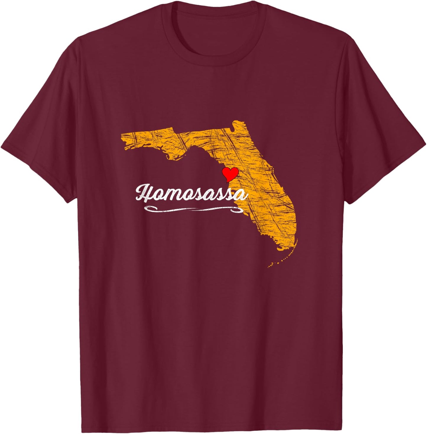 City of Homosassa | FLORIDA - FL Merch Souvenir - Graphic T-Shirt - T-Shirt | Maroon