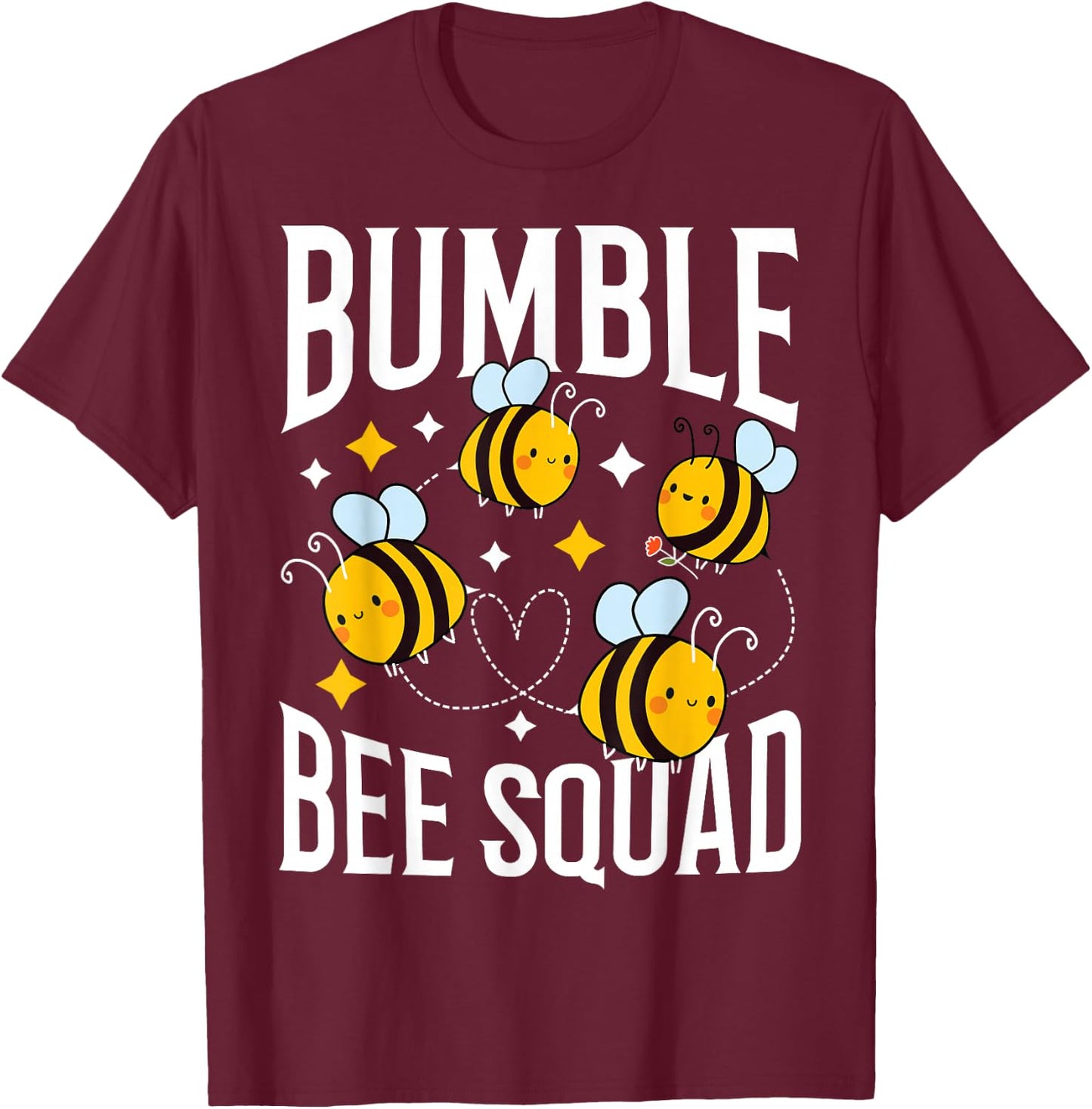 Bumble Bee Squad Beekeeper Bees Shirt Friends Gift T-Shirt - T-Shirt | Maroon