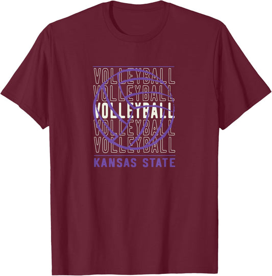Volleyball Kansas State T-Shirt - T-Shirt | Maroon
