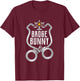 Funny Badge Police Hand Cuffs Bunny Law Enforcement T-Shirt - T-Shirt | Maroon