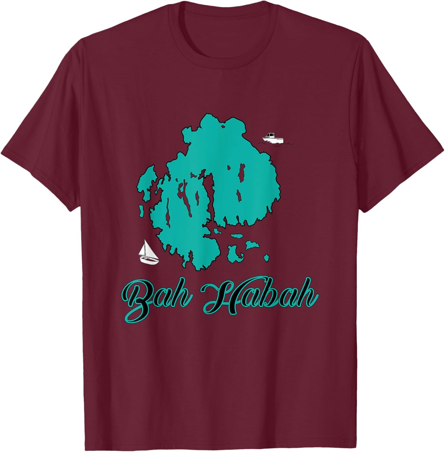 Bah Habah Maine T-Shirt - T-Shirt | Maroon